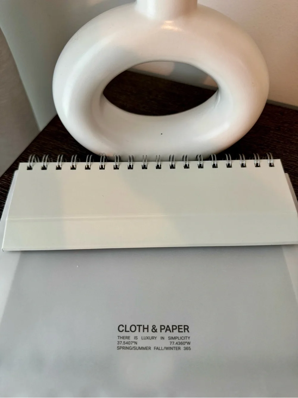 Cloth & Paper 2026 White Desk Calendar